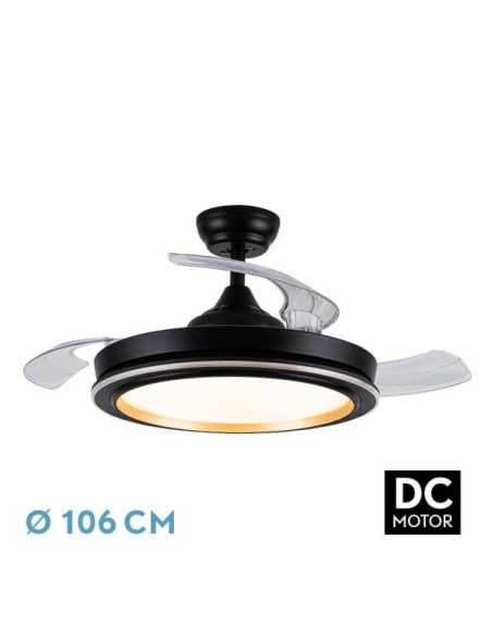 Ventilador DC PICOLO 72W 6226LM Negro/Oro 3 ASPAS