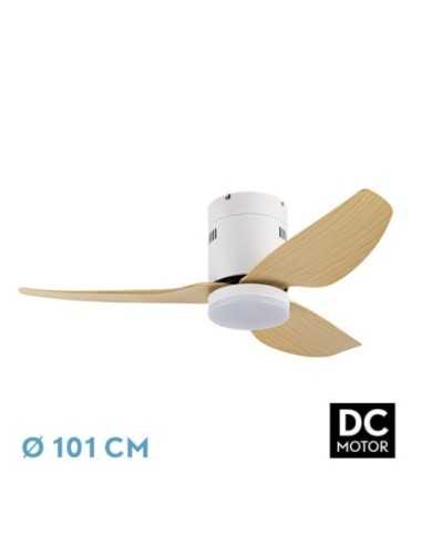 Ventilador DC BORAX 20W Blanco 3ASPAS Haya 6VELOCIDADES
