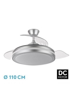 Ventilador DC ESPARTA 72W 6120LM PLATA 110D 3ASPAS