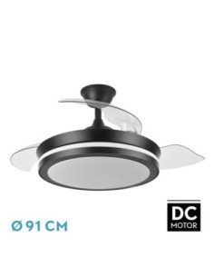 Ventilador DC ESPARTA Negro 72W 6120LM 91D 3ASP.D