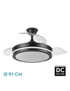 Ventilador DC ESPARTA Negro 72W 6120LM 91D 3ASP.D