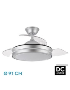 Ventilador DC ESPARTA PLATA 72W 6120LM 91D 3ASP.D