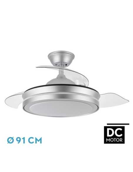 Ventilador DC ESPARTA PLATA 72W 6120LM 91D 3ASP.D