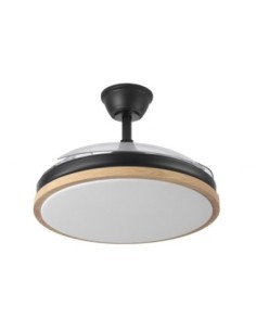 Ventilador DC EVROS 72W 6120LM Negro/Haya 107D 2