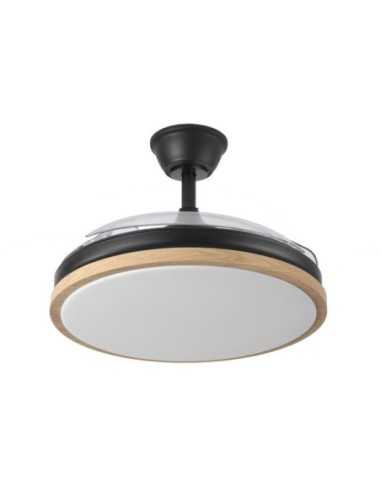 Ventilador DC EVROS 72W 6120LM Negro/Haya 107D