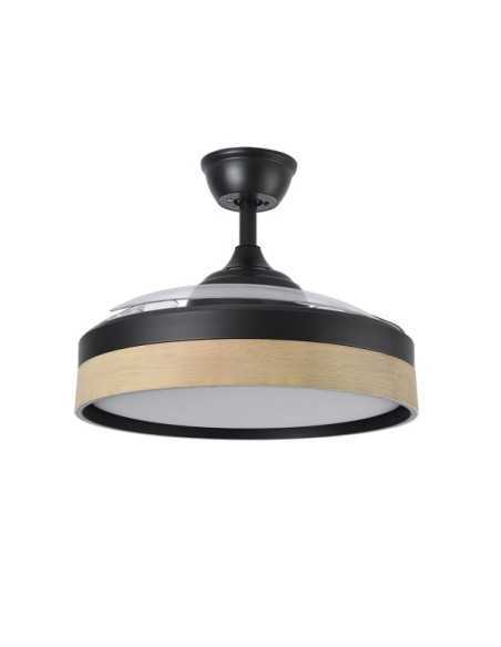 Ventilador DC IGLU 72W 6120LM Negro/Haya 3ASP.DESPLEGABLES