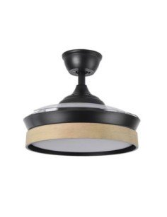 Ventilador DC IGLU Negro/Haya 72W 6120LM 91D 2