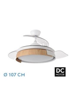 Ventilador DC PROVENZA 72W 7200LM Blanco/Haya
