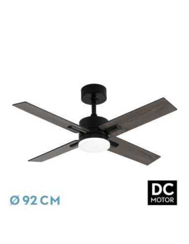 Ventilador DC TALCO 20W Negro 4ASPAS NEGRA/Gris