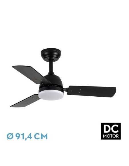 Ventilador DC PORTICO 20W Negro 3ASPAS Negro/Gris