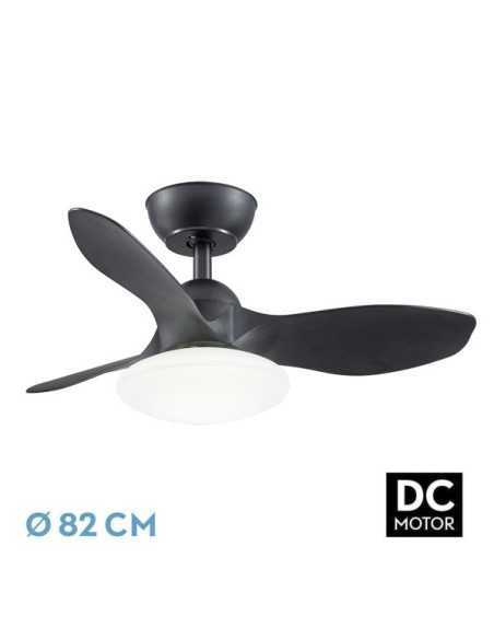 Ventilador DC PARAMO 36W 2880LM Negro 3 ASPAS