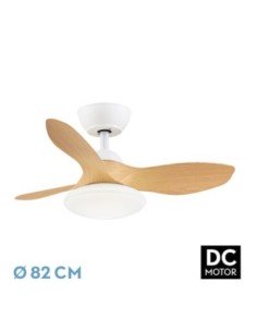 Ventilador DC PARAMO 36W 2880LM Blanco/Haya 3ASP