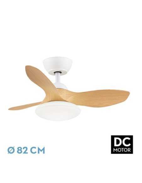 Ventilador DC PARAMO 36W 2880LM Blanco/Haya 3ASP