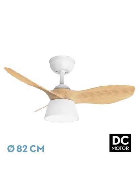 Ventilador DC CUBICO 36W 2680LM BLAN/Haya 3ASP