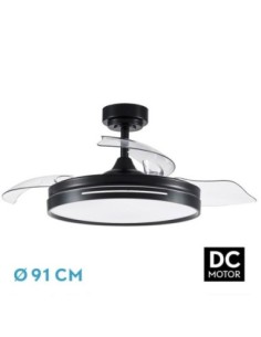 Ventilador DC 48W MICENAS Negro 3ASP.91D 6VELOCIDADES