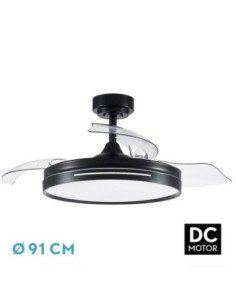 Ventilador DC 48W MICENAS Negro 3ASP.91D 6VELOCIDADES