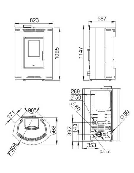 Estufa De Pellet BRONPI Princesa Marfil Rinc | Hogar Cahersa