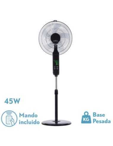 Ventilador de Pie RODIUM Negro 3VEL 45W REGX43X40CM
