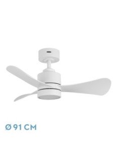 Ventilador DC ZEPELIN 18W 1900LM Blanco 3ASPAS