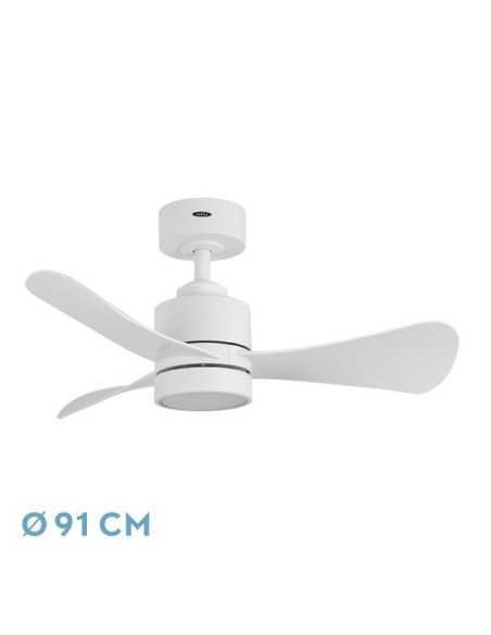 Ventilador DC ZEPELIN 18W 1900LM Blanco 3ASPAS