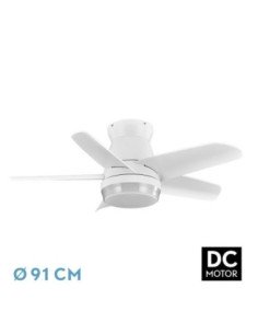 Ventilador DC NEUTRON 24W 2400LM BLANC 5 ASPAS