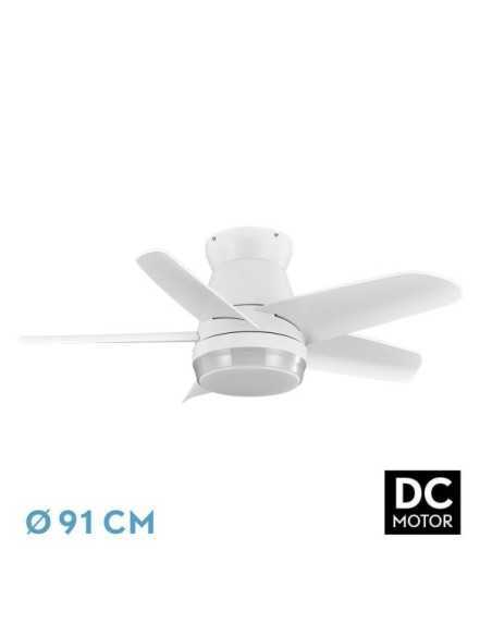 Ventilador DC NEUTRON 24W 2400LM BLANC 5 ASPAS