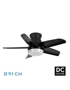 Ventilador DC NEUTRON 24W 2400LM Negro 5 ASPAS