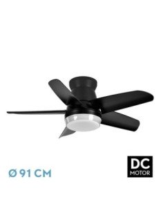 Ventilador DC NEUTRON 24W 2400LM Negro 5 ASPAS