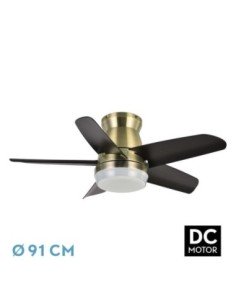 Ventilador DC NEUTRON 24W 2400LM CUERO/Negro