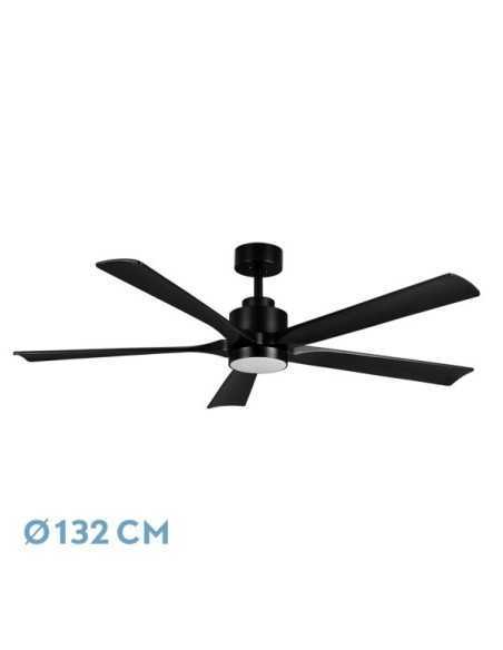 Ventilador DC CAIRO 24W 2400LM Negro 5ASPAS 132D