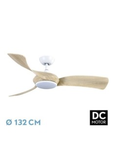 Ventilador DC CERDEÑA 30W 2950LM Blanco/Haya