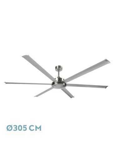 Ventilador DC SANSON NIQUEL/PLAT SIN LUZ 6ASP