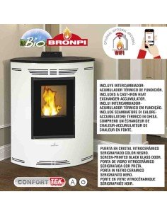 Estufa De Pellet BRONPI Princesa Marfil Rinc | Hogar Cahersa