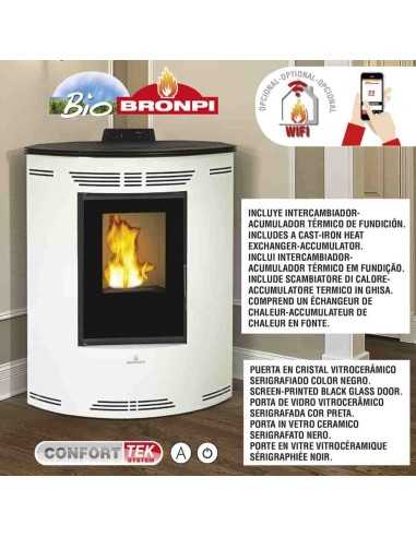 Estufa De Pellet BRONPI Princesa Marfil Rinc | Hogar Cahersa