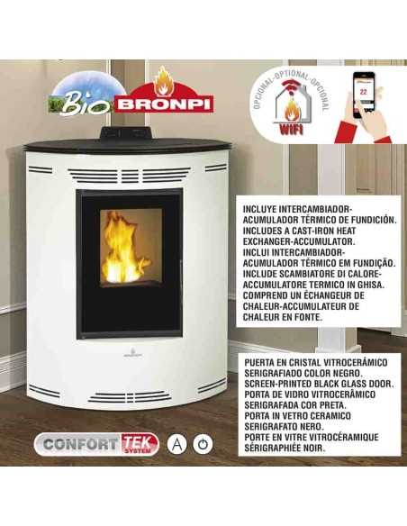 Estufa De Pellet BRONPI Princesa Marfil Rinc | Hogar Cahersa