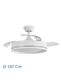 Ventilador DC CERRATO Blanco 72W 3ASPAS DESPLEGABLES