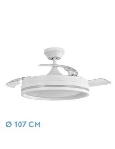 Ventilador DC CERRATO Blanco 72W 3ASPAS DESPLEGABLES