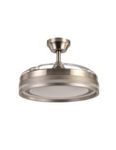 Ventilador de Techo DC CERRATO NIQUEL 72W 3 Aspas Desplegables