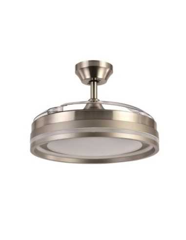 Ventilador de Techo DC CERRATO NIQUEL 72W 3 Aspas Desplegables