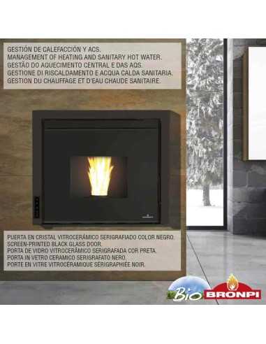 Estufa De Pellet Insertable BRONPI Hydro14kw | Hogar Cahersa