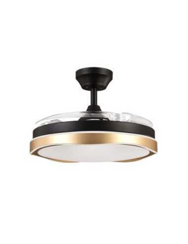 Ventilador DC BLONDI Negro/Oro 3ASPAS 107D 7200LM