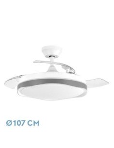 Ventilador de Techo DC BLONDI Blanco/Gris 3 Aspas 107D 2