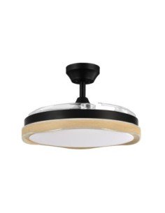 Ventilador DC BLONDI Negro/Madera 3ASPAS107D 2