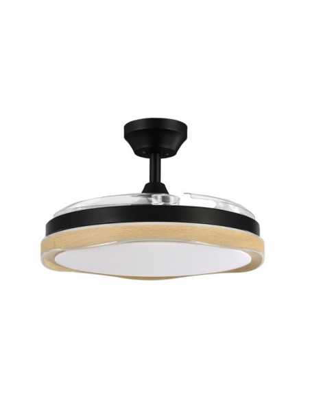 Ventilador DC BLONDI Negro/Madera 3ASPAS107D