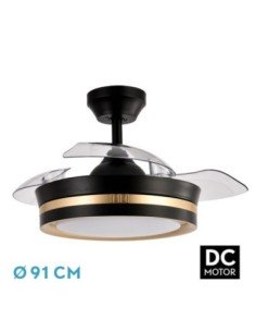 Ventilador DC VIPER Negro/Oro 48W 3ASPAS 91D