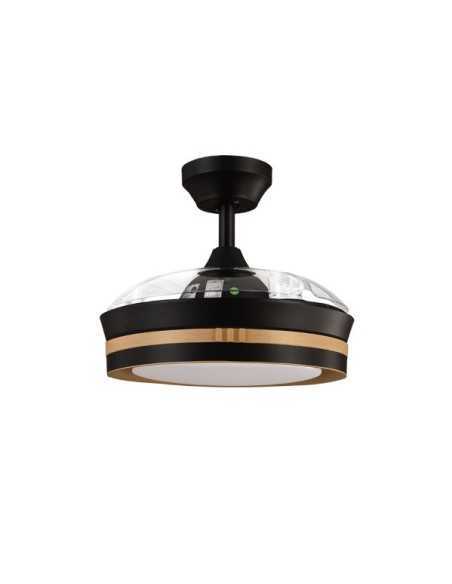 Ventilador de Techo DC VIPER Negro/Madera 48W 3 Aspas 91D