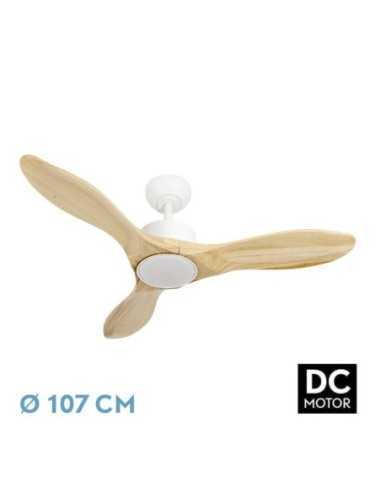 Ventilador DC SEGRE 24W Blanco 3ASPAS Haya 6VEL