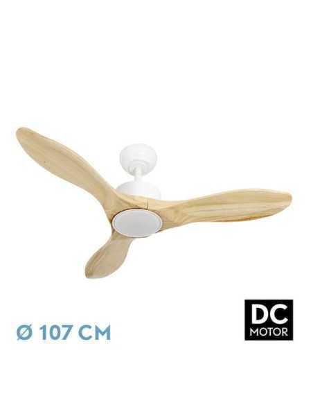 Ventilador DC SEGRE 24W Blanco 3ASPAS Haya 6VEL