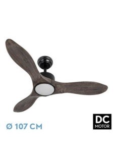 Ventilador DC SEGRE 24W Negro 3ASPAS ROBLE 107D