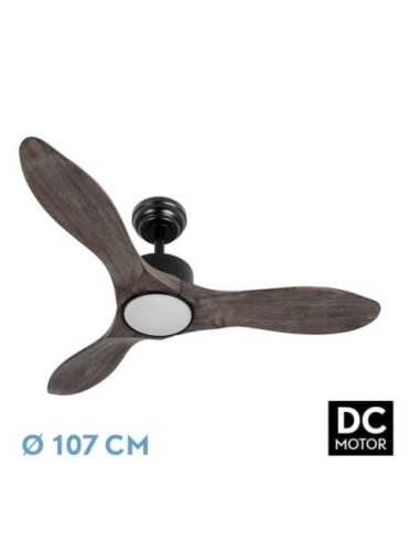 Ventilador DC SEGRE 24W Negro 3ASPAS ROBLE 107D
